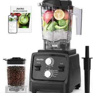 Aeitto Blenders for Kitchen with 1800W Motor, 68Oz. Large Capacity, 2-in-1 Blender & Grinder Combo