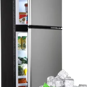 Apartment Size Refrigerator, 3.5 Cu.Ft Samll Refrigerator with Freezer Suitable for Home and Apartments, Freestanding