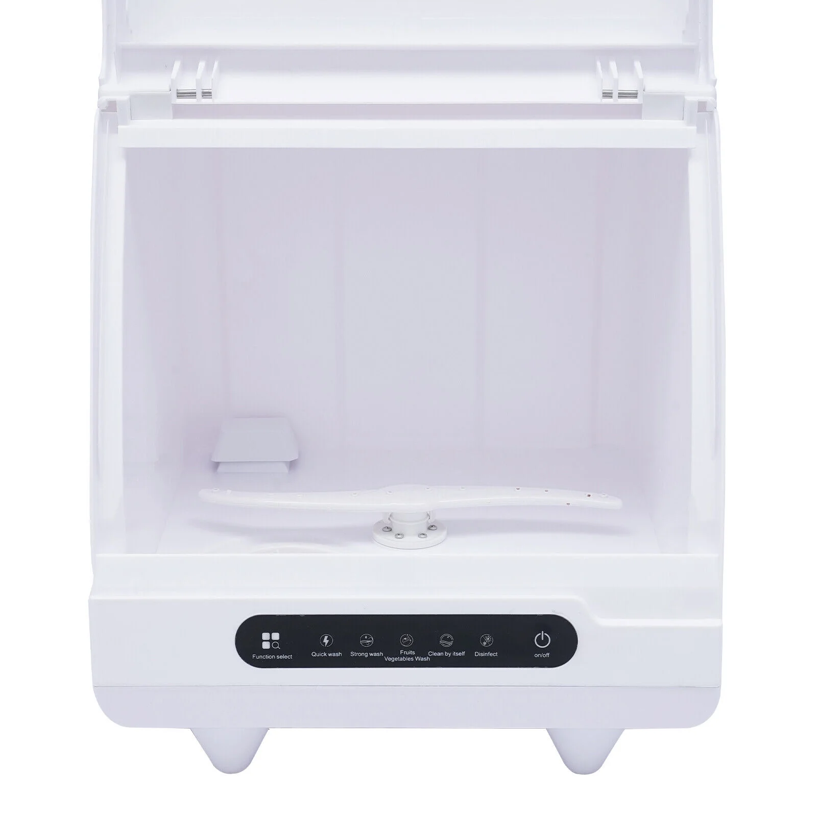 FETCOI Countertop Dishwasher, Compact Countertop 360Streak-Free Deep Cleaning Dishwasher Tableware Dishwashing 5 Washing Programs Automatic Portable Dish Washing Machine with Dish Rack White