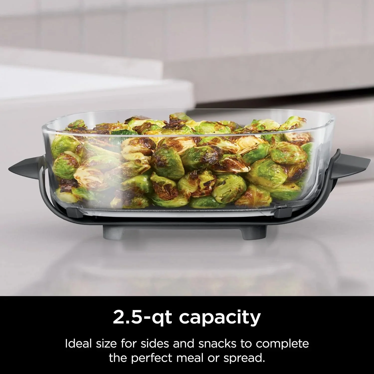 Ninja Crispi 4-in-1 Portable Glass Air Fryer Cooking System, 1500W, 4QT & 6-Cup TempWare Glass Containers with Storage Lids, Microwave, Freezer & Dishwasher Safe