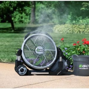 POWER+ Portable Misting Fan - 18" Outdoor Electric, 5 Speeds