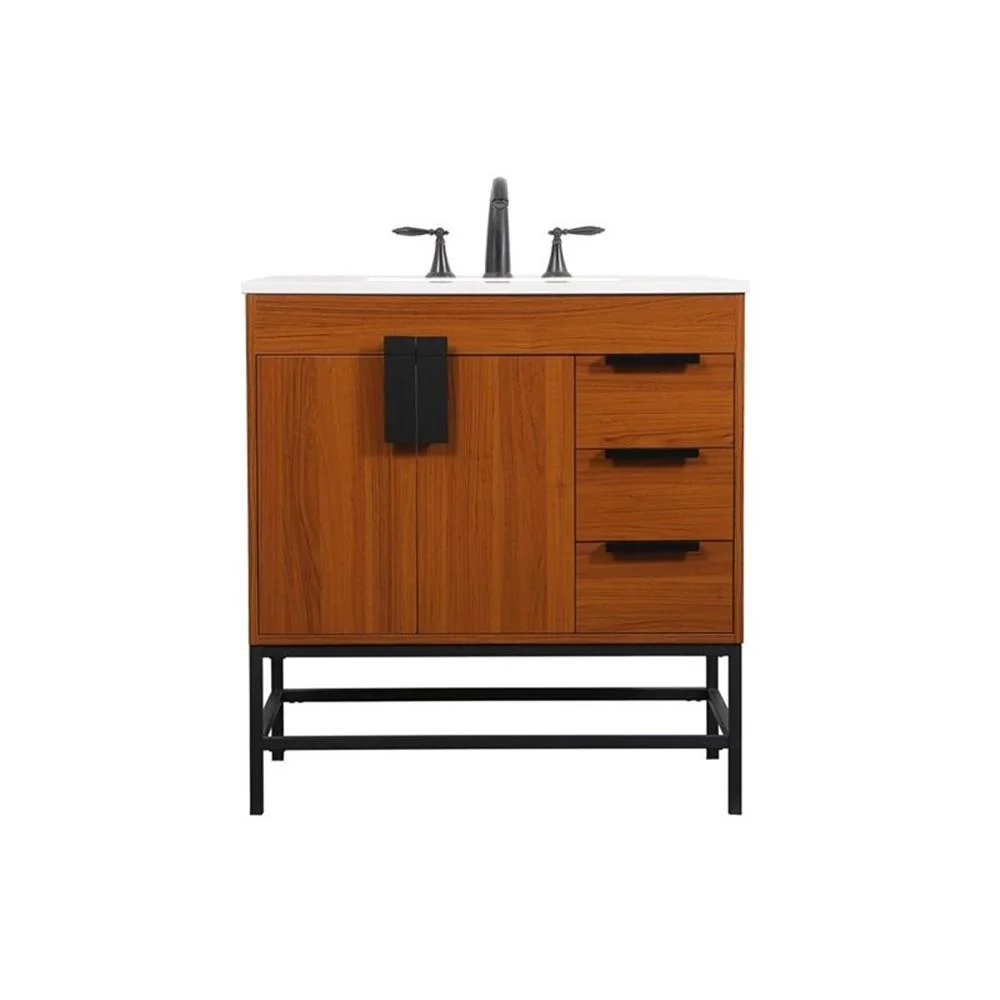 Elegant Kitchen and Bath 32 Inch Single Bathroom Vanity In Green
