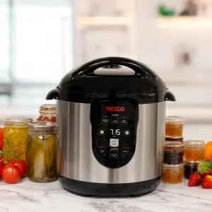 Nesco NPC-9 Smart Electric Pressure Cooker and Canner, Stainless Steel, 9.5 Qt
