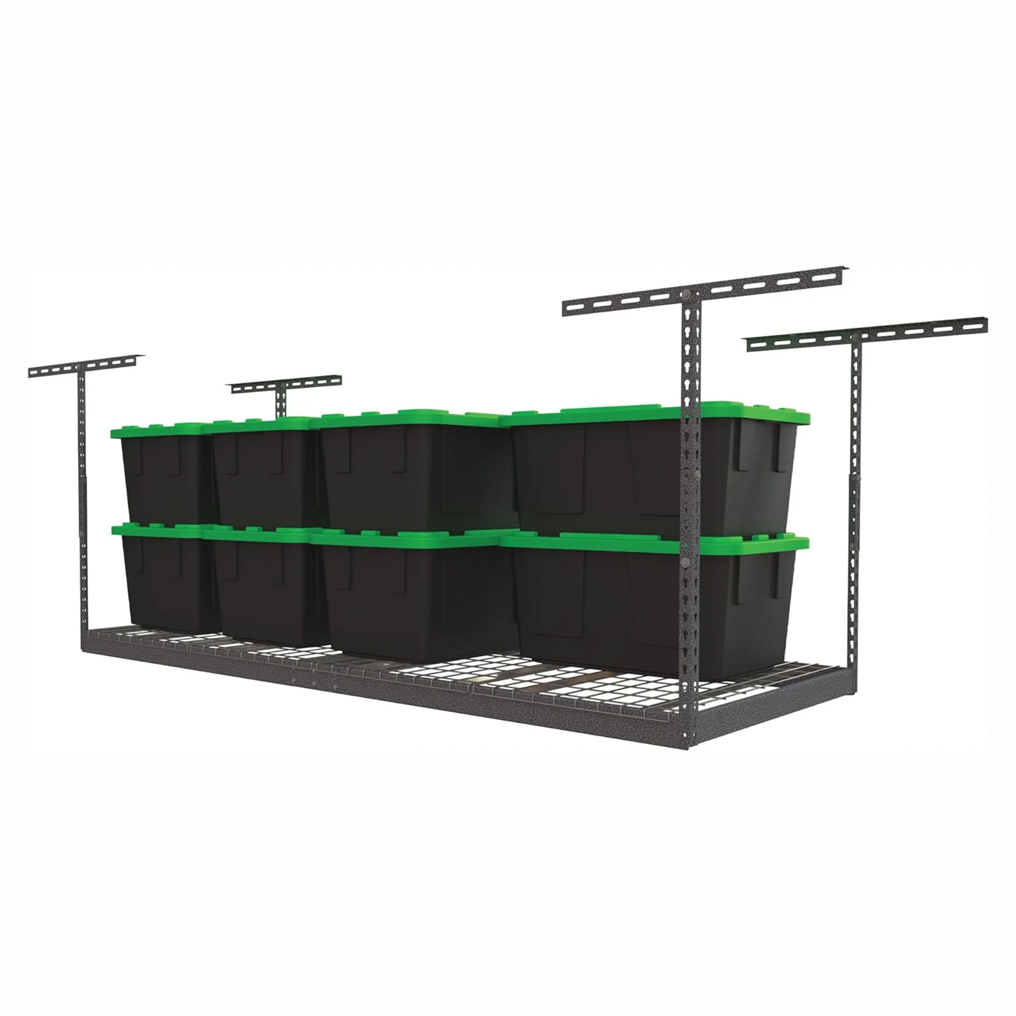 MonsterRax 3' x 8' Overhead Garage Storage Rack Holds 450 Pounds, White