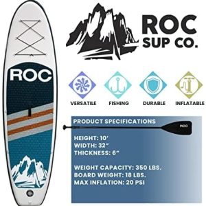 ROC inflatable stand-up paddle board SUP paddle board accessories Anti-slip comfortable deck