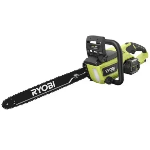 Ryobi 18 40V Cordless Chainsaw Kit with Battery & Charger, Green