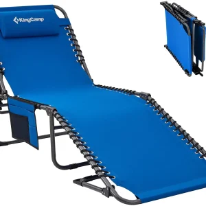 4-Fold Outdoor Folding Chaise Lounge Chair for Beach