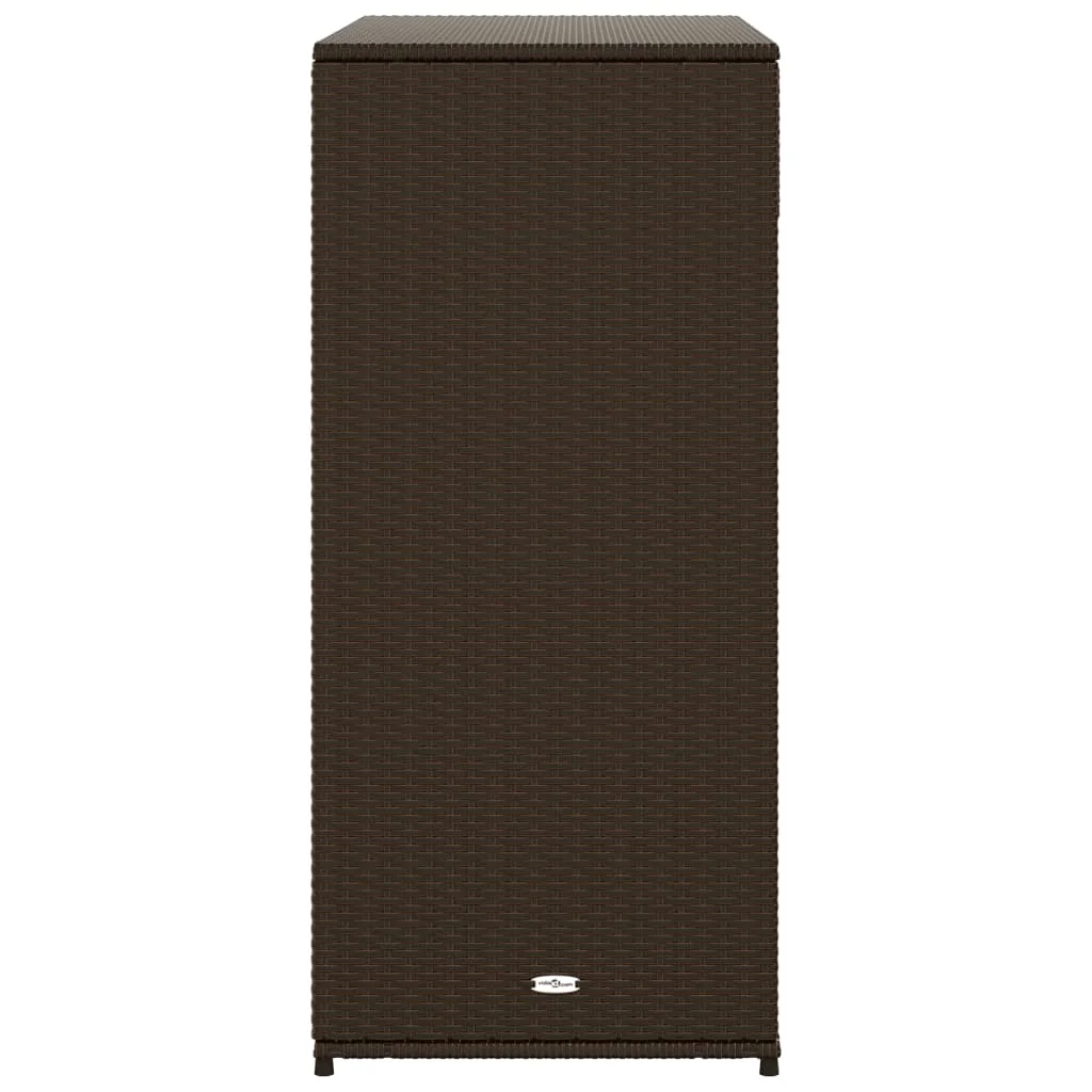 vidaXL Patio Storage Cabinet, PE Rattan Beige, 21.70 x 21.70 x 43.70 in