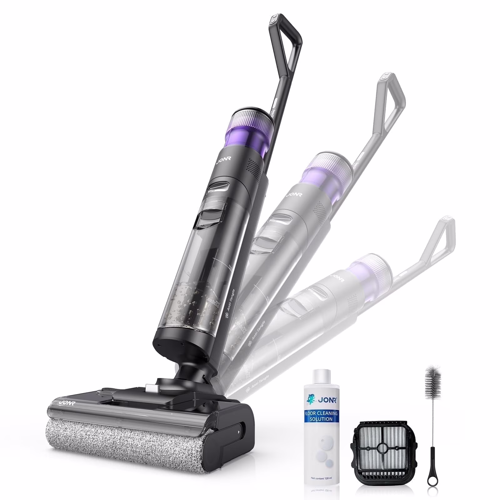 JONR ED12 Pro Max Wet Dry Vacuum Cleaner, 167-F Flashdry Self-Cleaning and 800ml Large Capacity Dirty Water Tank Smart Floor Cleaner