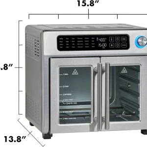 Emeril Lagasse Extra Large French Door Air Fryer Toaster Oven Combo, 24 Cooking Functions