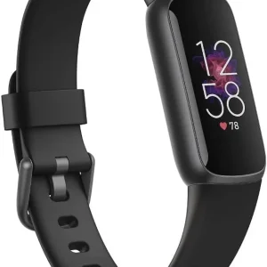 Fitness and Wellness-Tracker with Stress Management, Sleep-Tracking and 24/7 Heart Rate, One Size S L Bands Included, Lunar White/Soft Gold Stainless Steel, 1 Count