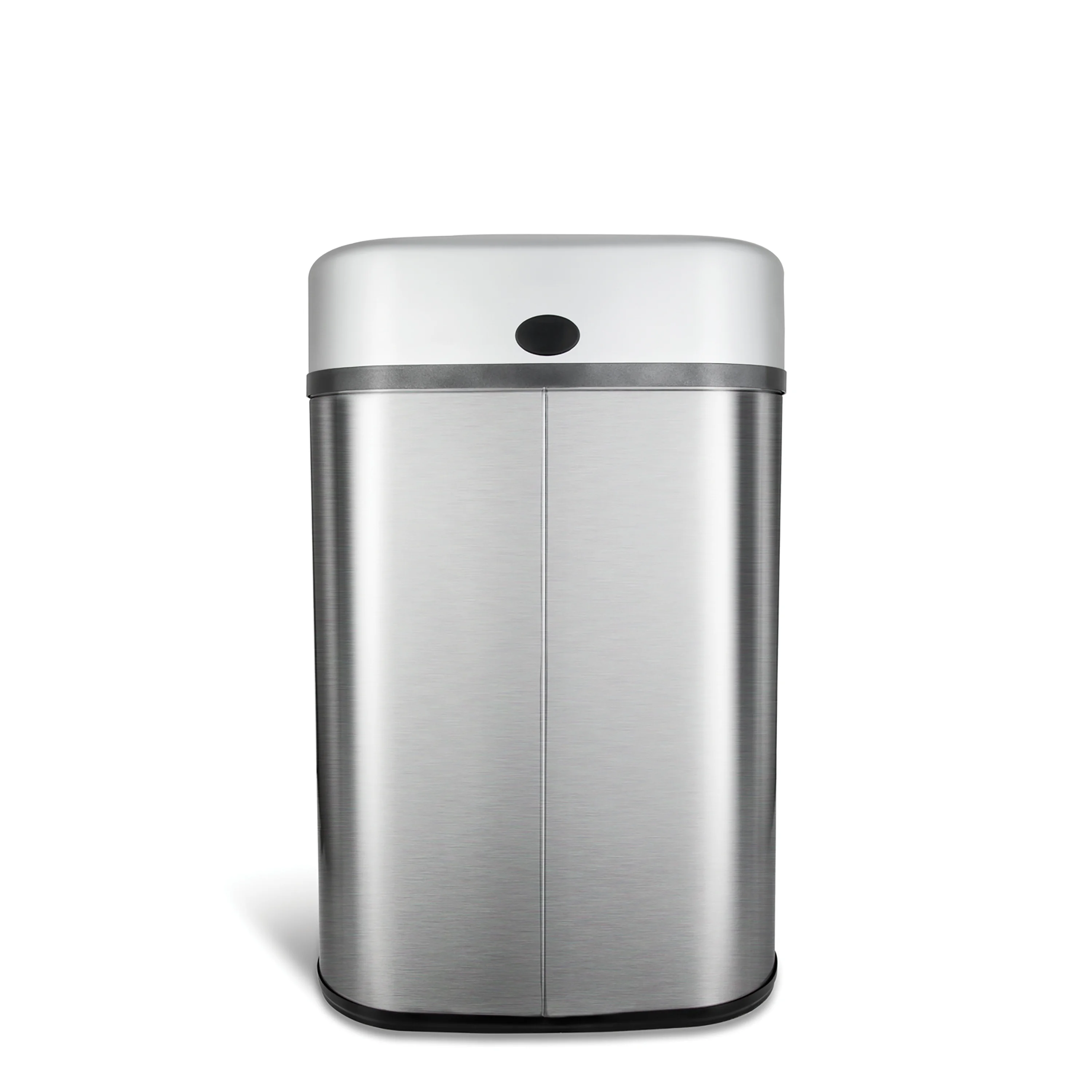 Nine Stars Automatic Trash Can, 21 Gallon Stainless Steel, Motion Sensor Hands Free Soft Close Lid Garbage Bin, Silver