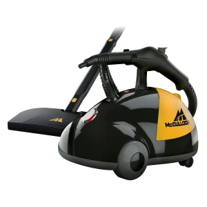 McCulloch MC1375 Canister Steam Cleaner with 20 Accessories, Extra Long Power Cord, Chemical Free Cleaning for Most Floors, Counters, Appliances, Windows, Autos, and More, 1 (Pack), Black