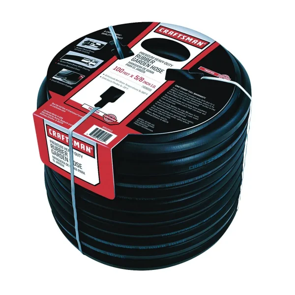 Craftsman Premium Rubber Garden Hose, 100ft. x 5/8. inch