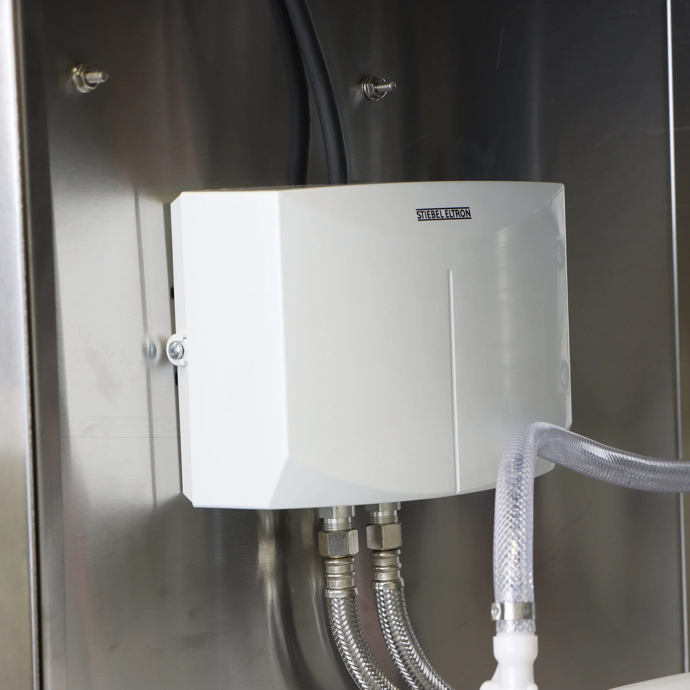 Electric Portable Sink, with Hot Water Heater and Pump - Movable Steel Hand Washing Sink