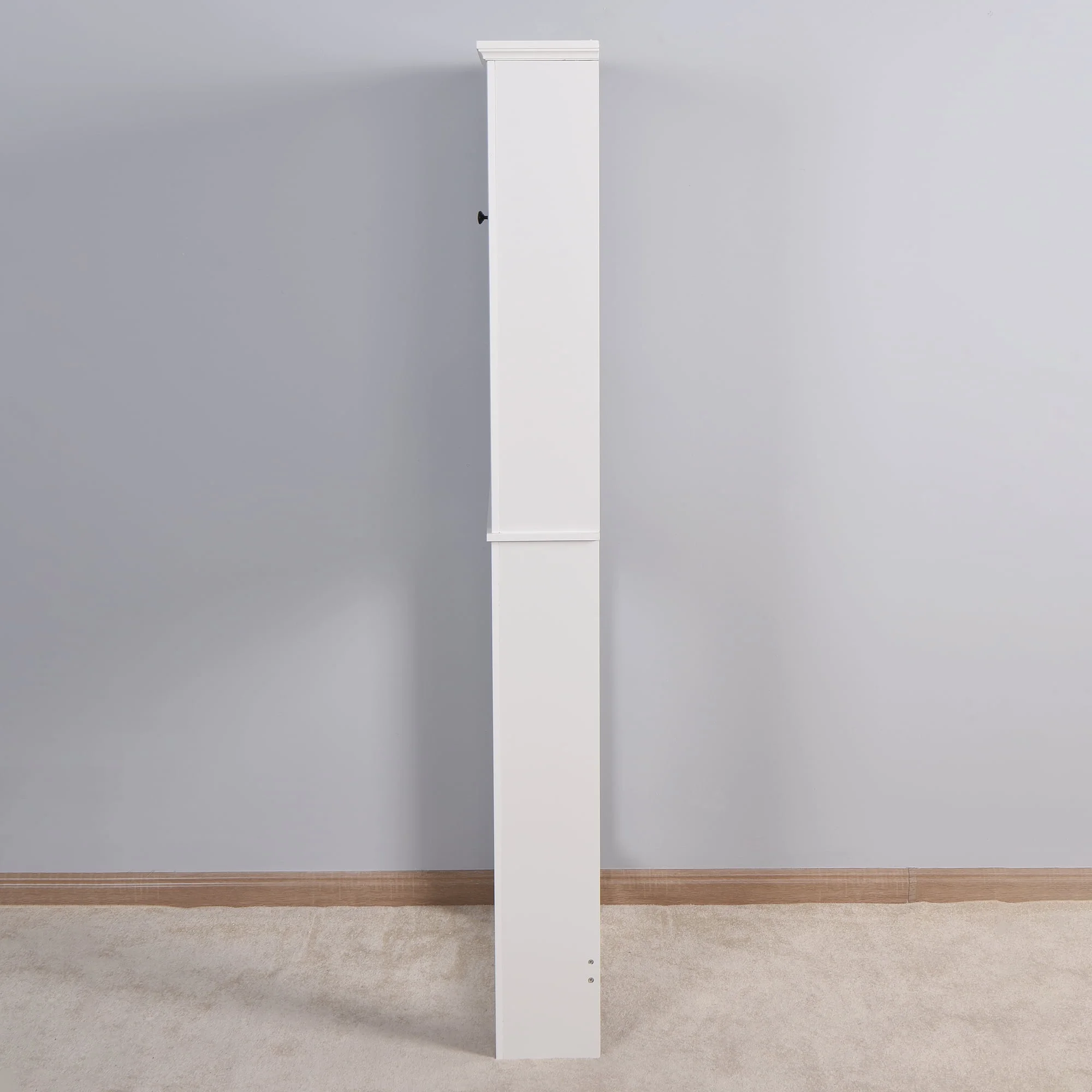 Ktaxon 67"H Over The Toilet Storage, Bathroom Space Saver, Bathroom Cabinet with Double Door & Adjustable Shelves, White