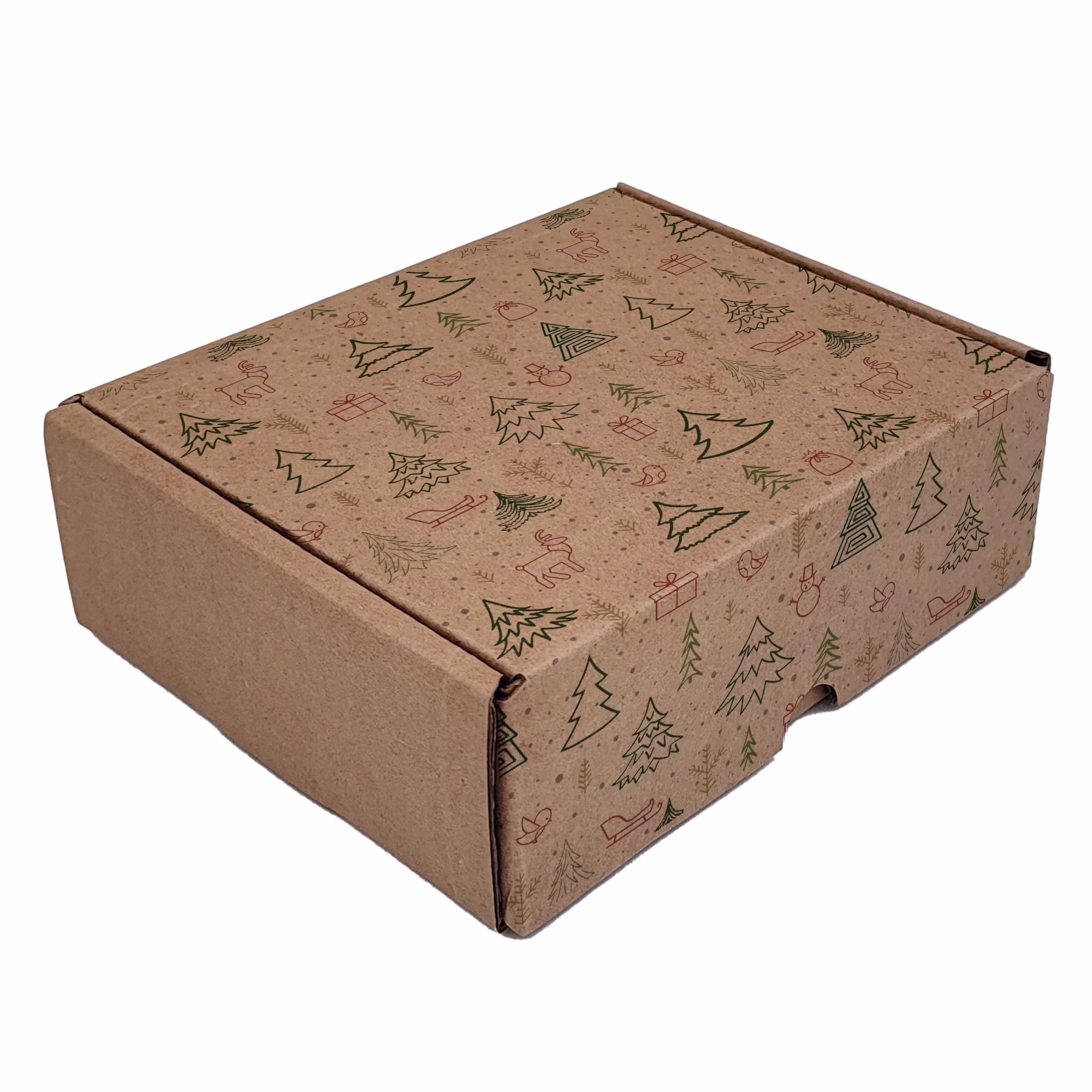 Ucanpack Christmas Mailing Boxes 11? x 11? x 5?" - Winter Forest Printed Christmas Boxes - Holiday Shipping Box Made In USA Holiday Box Corrugated Shipping Boxes