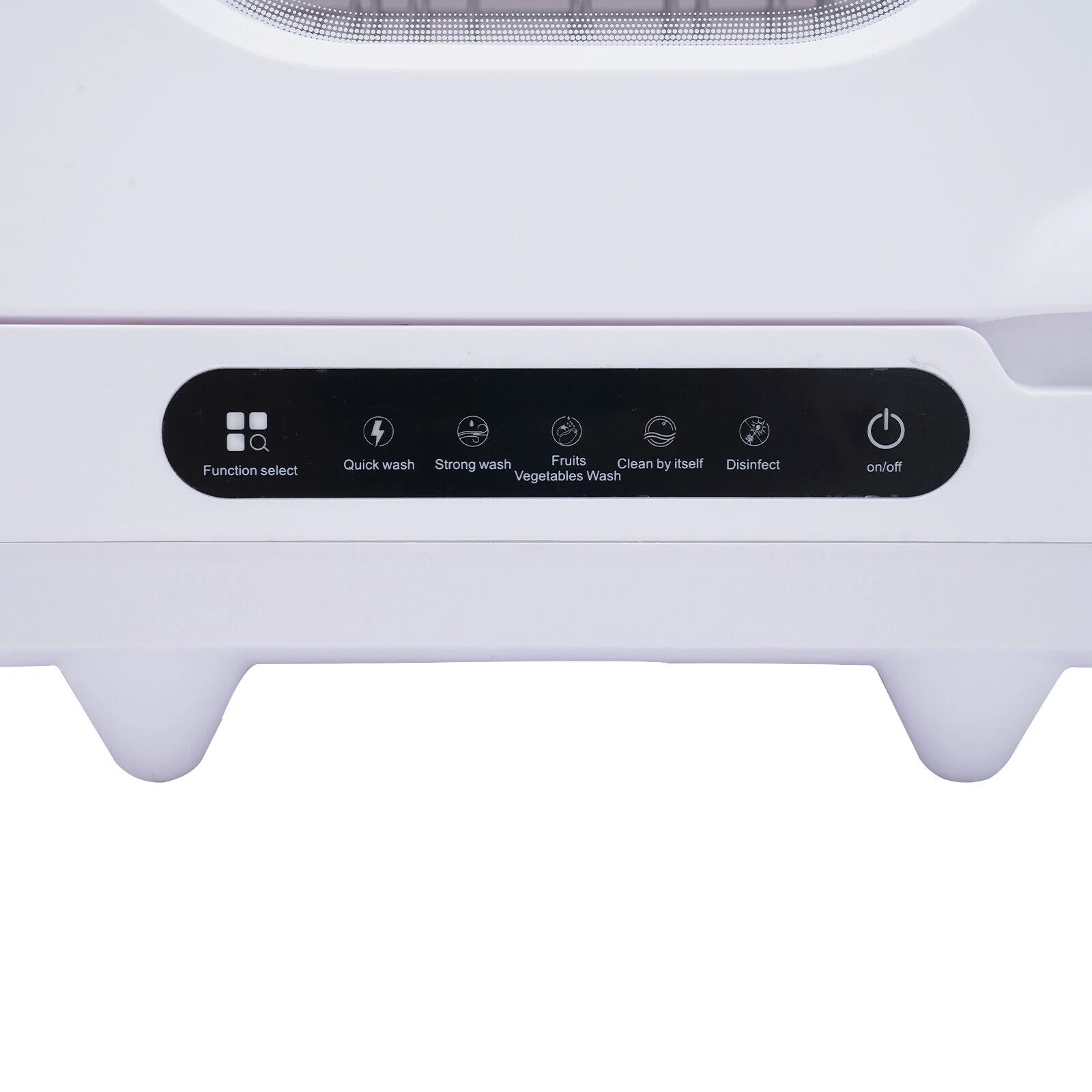 White 800W Dishwasher for Cleaning Vegetables and Fruits 15.6*15.4*16.9in Wash 6 Sets of Tableware at Once