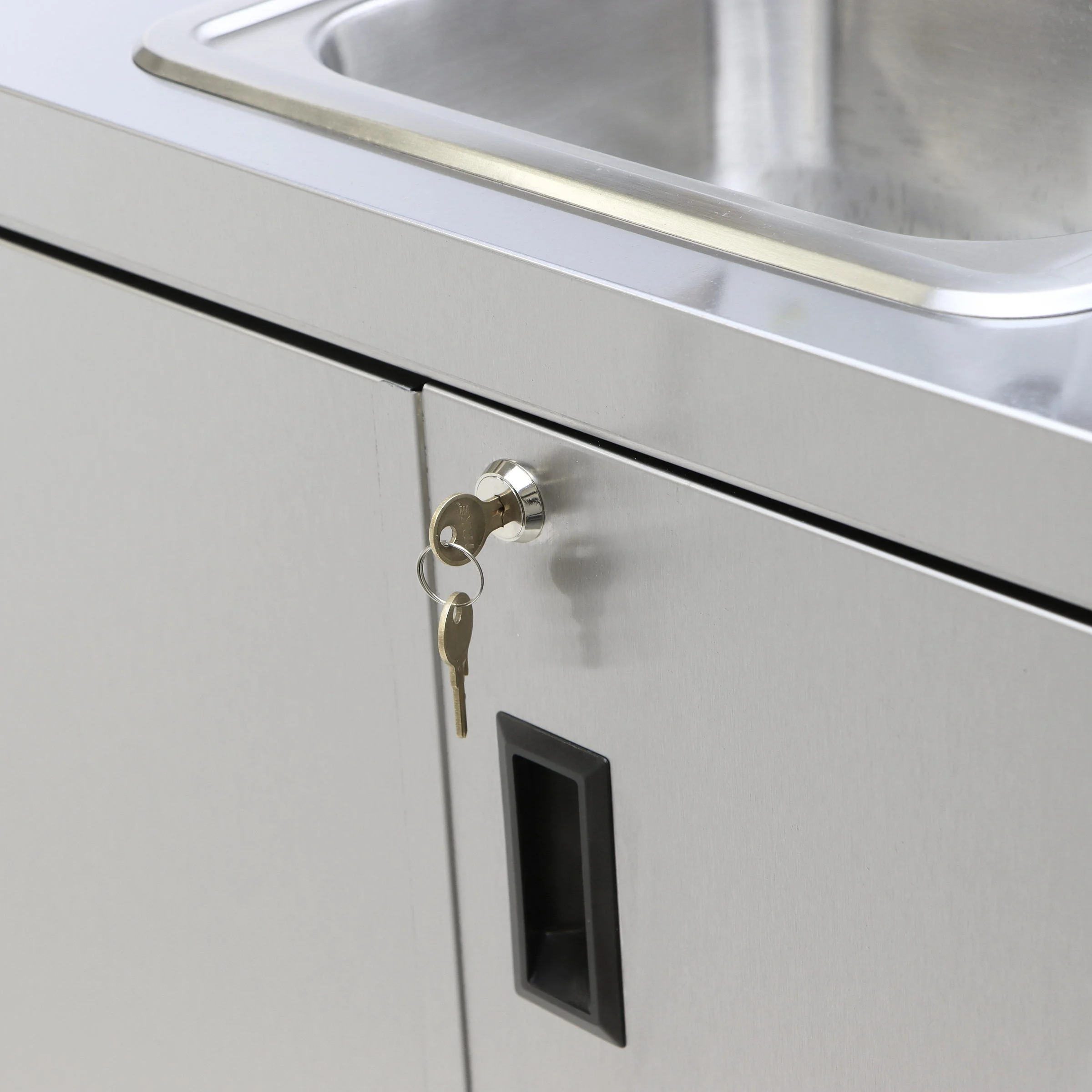 Electric Portable Sink, with Hot Water Heater and Pump - Movable Steel Hand Washing Sink
