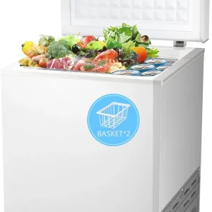 Chest Freezer 3.5 Cubic Feet Compact Freezer Free Standing Top open Door Deep Freezer