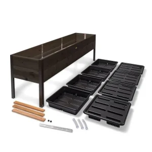 Watering Eco-Stained Elevated Planter Box