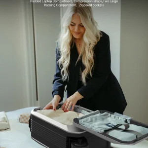 L2-S Smart Rideable Luggage, Foldable Electric Scooter Suitcase, 6.2 mph Max Speed, 6.2-Mile Range, Lightweight Portable Design for Travel & Commute