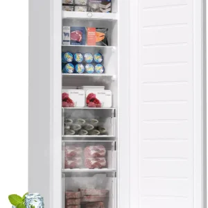 BANGSON Upright Freezer 7.0 Cu.ft Stand Up Freezer Convertible Upright Freezer/Refrigerator