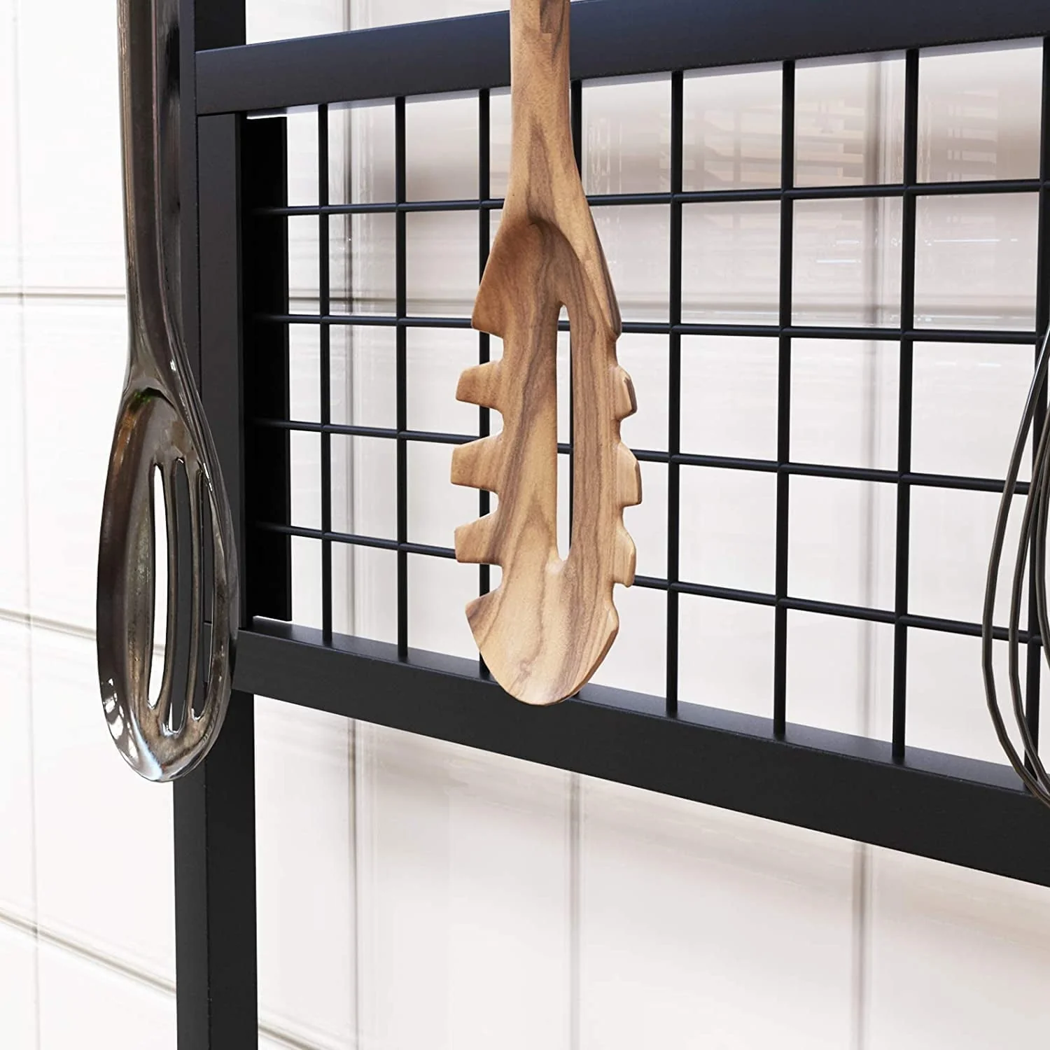 SOGES 4-Tier Kitchen Bakers Racks Standing Kitchen Storage Shelf for Kitchen Brown