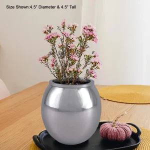 Stainless Steel Globe Shape Vase, Pack 8