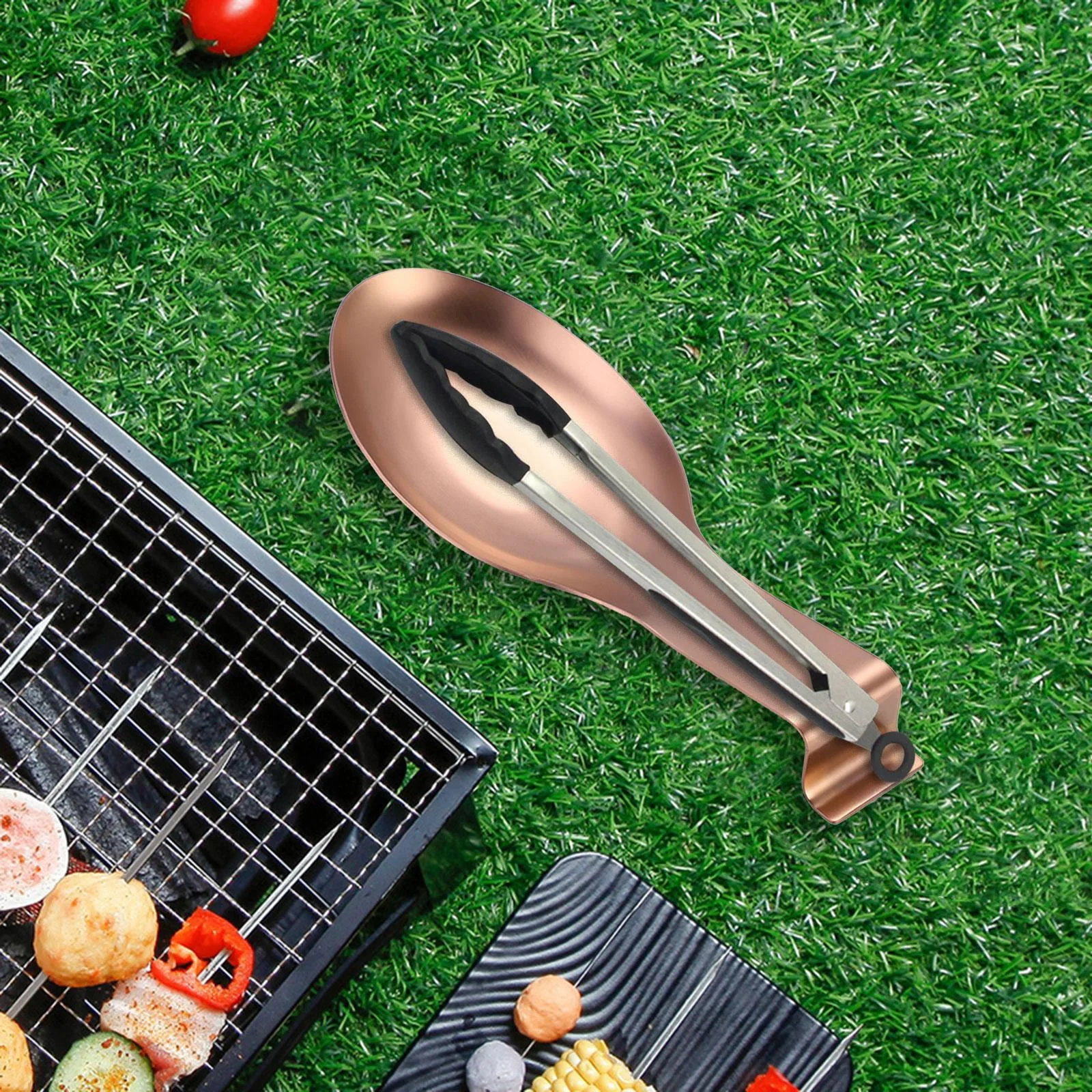 Spoon Holder Kitchen Utensils Accs Spoon Rest for Bar Coffee Station Cooking Rose Gold