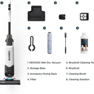 Eureka All in One Wet Dry Vacuum Cleaner and Mop for Multi-Surface Lightweight Self-Cleaning System