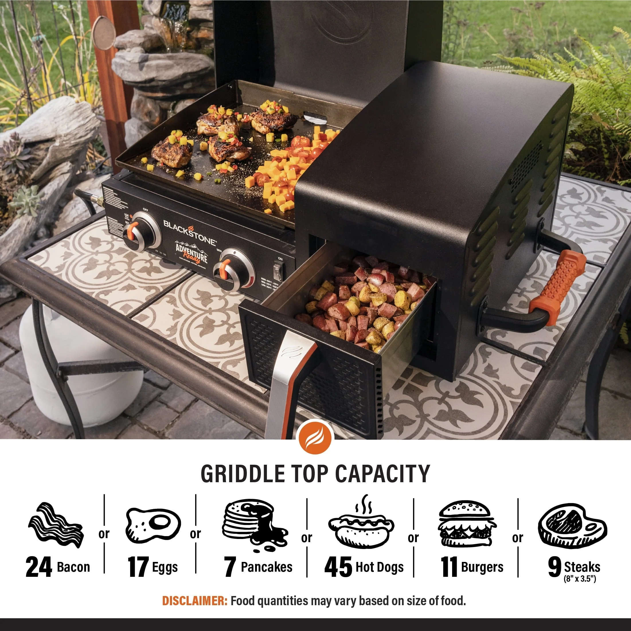 Adventure Ready 17" Griddle with Electric Air Fryer