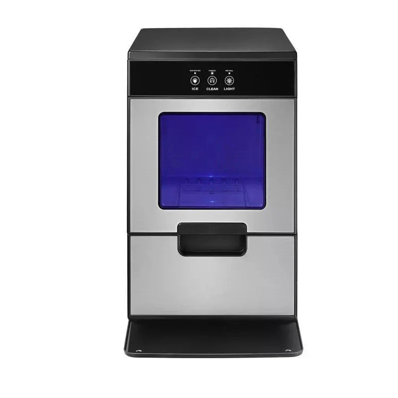 44 Lb. Portable Nugget Icemaker with Auto Shut-Off - Stainless steel