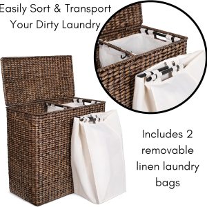 Extra large split gift basket with lining