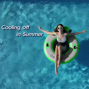Round Floating Ring Hammock - Heavy Duty Inflatable Raft