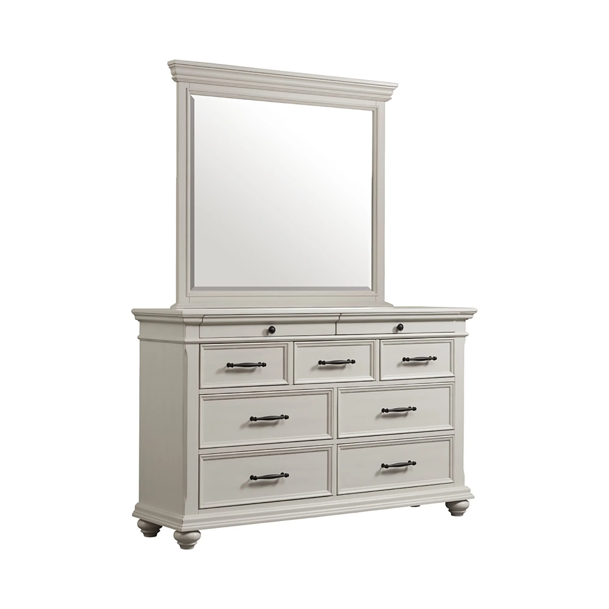 Picket House Furnishings Brooks Queen Platform Storage 6PC Bedroom Set in Grey