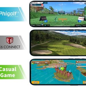 Home Golf Game Simulator: Enjoy Interactive Golf with Motion Sensor & Swing Stick for Indoor & Outdoor Fun 38,000+ Courses Worldwide, Compatible with Android, iOS, App & E6 Connect