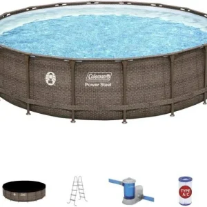 Coleman 18 x 48 Power Steel Frame Above Ground Swimming Pool Set