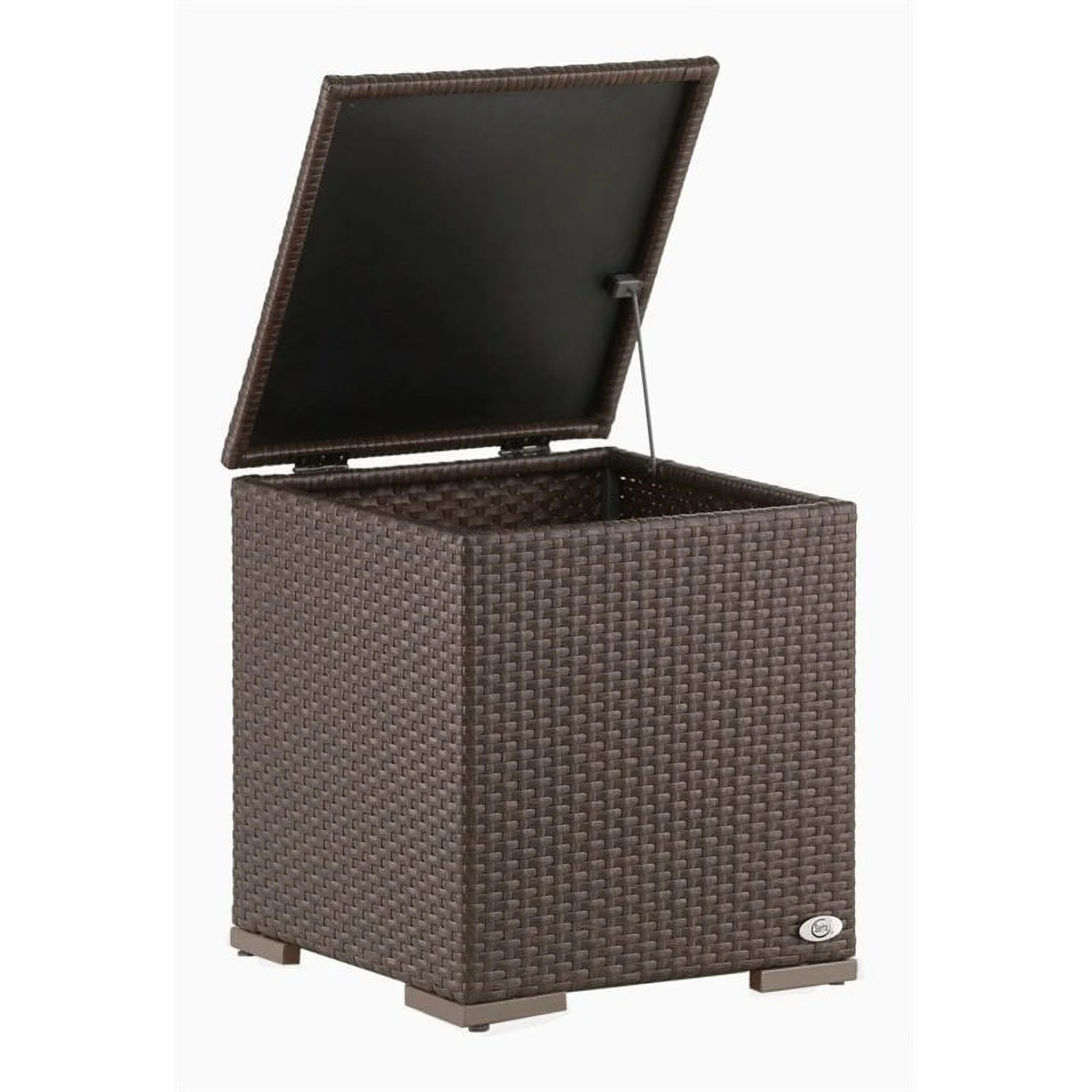 Serta Laguna Outdoor Storage Side Table - Brown Wicker