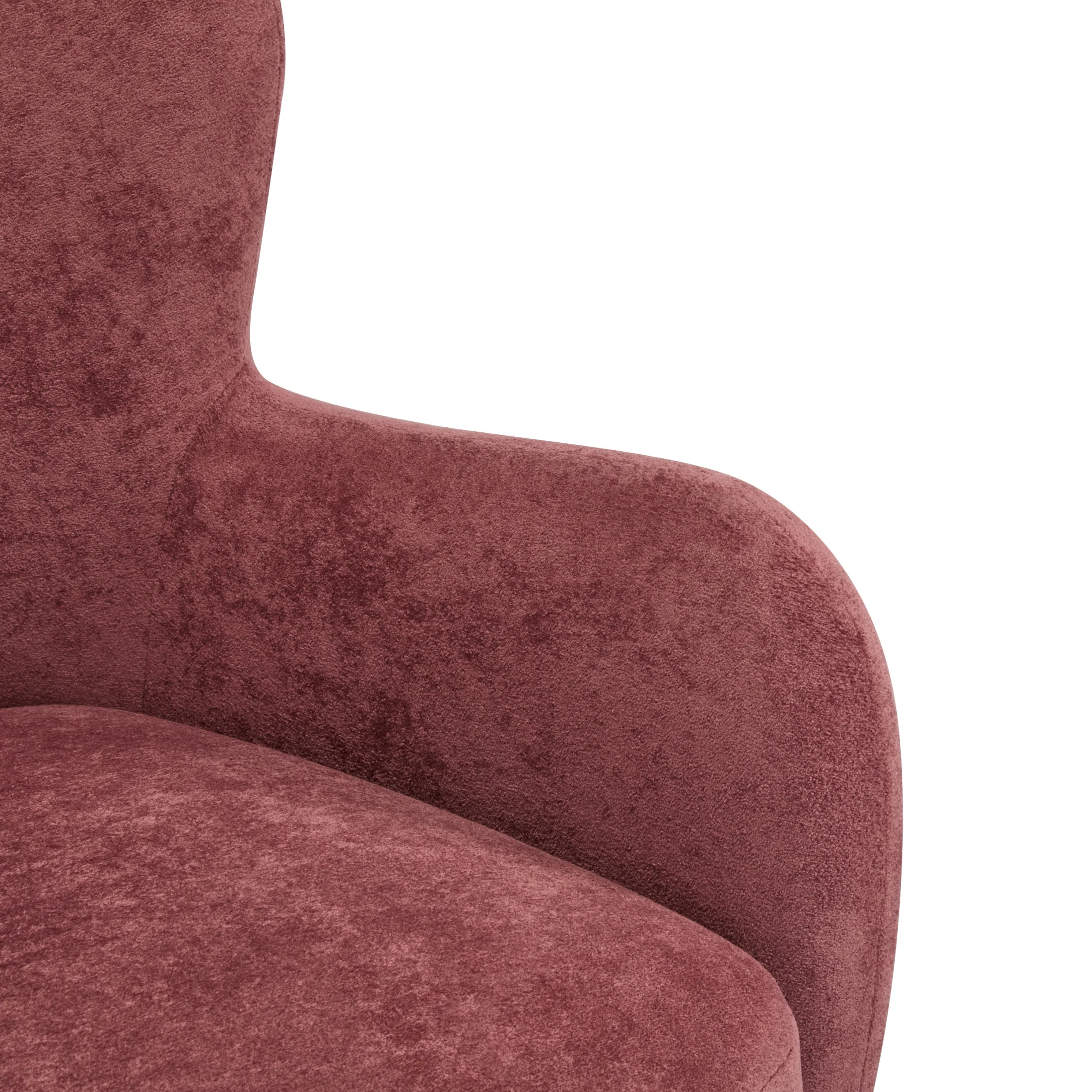 Christopher Knight Home Mid-Century Modern Velvet Wingback Accent Chair with Birch Legs, White