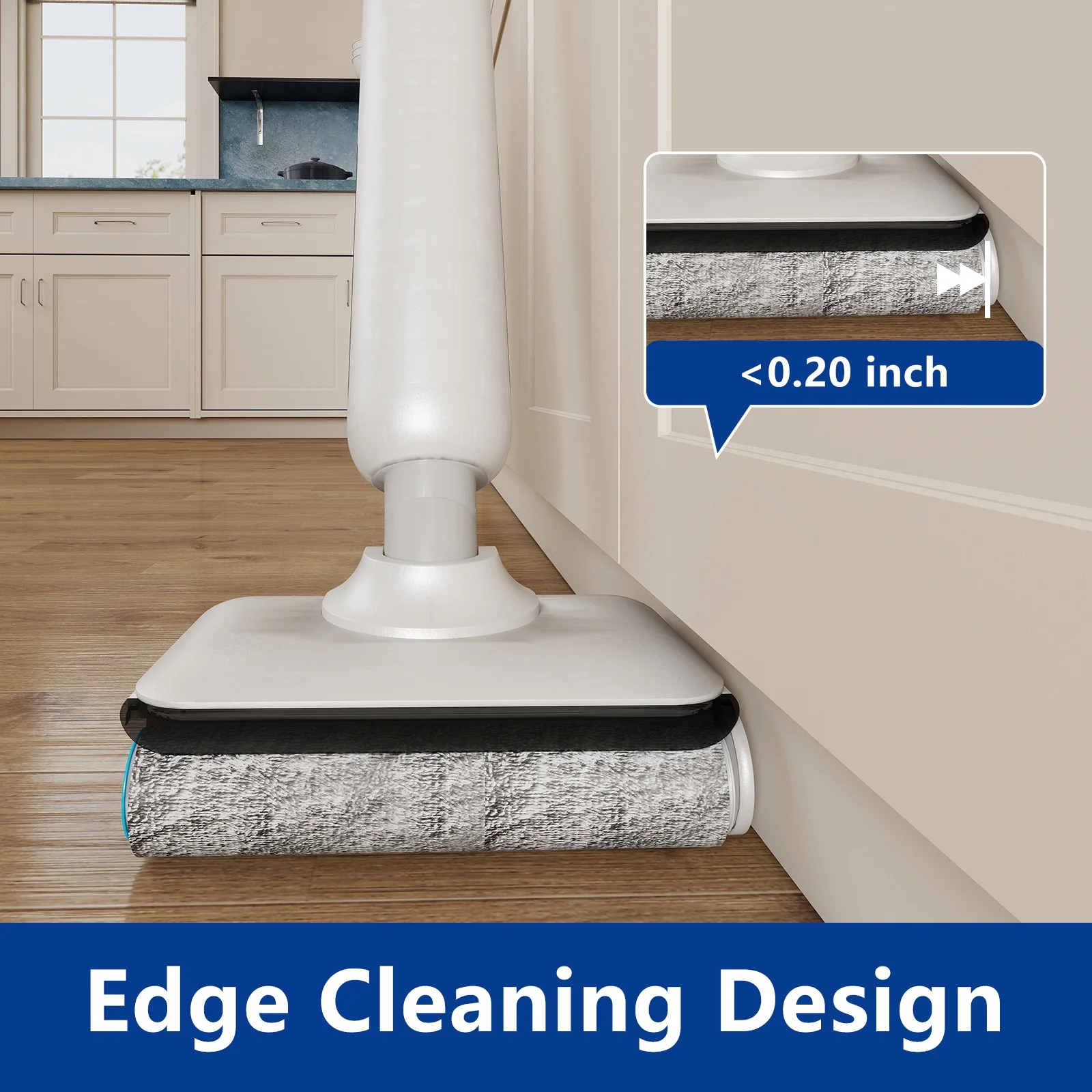 HABIUBIU Vacuum Mop All in One, Wet Dry Vacuum Cleaner, Cordless Cleaner Machine for Tile Hardwood Floor, Self Cleaning Electric Mop with 180- Lie-Flat