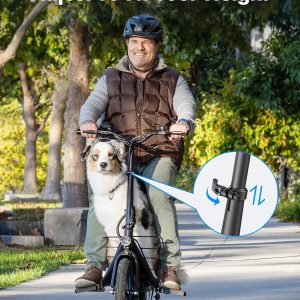 Adults Electric Scooter with Large Middle Basket
