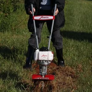 MANTIS 7268 Mini-Tiller/Cultivator 25-cc 9-in Front-Tine Forward-rotating Tiller (CARB)