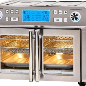 Emeril Lagasse Dual Zone 360 Air Fryer Oven Combo with French Door, 25 QT Extra Large, Cook Two Foods in Different Ways, Up to 60% Faster from Frozen to Finish