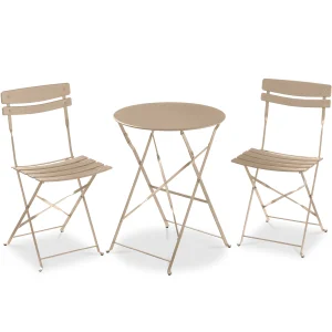 Best Choice Products 3-Piece Small Bistro Set, Folding Patio Furniture Set of 2 Chairs and Table - Black