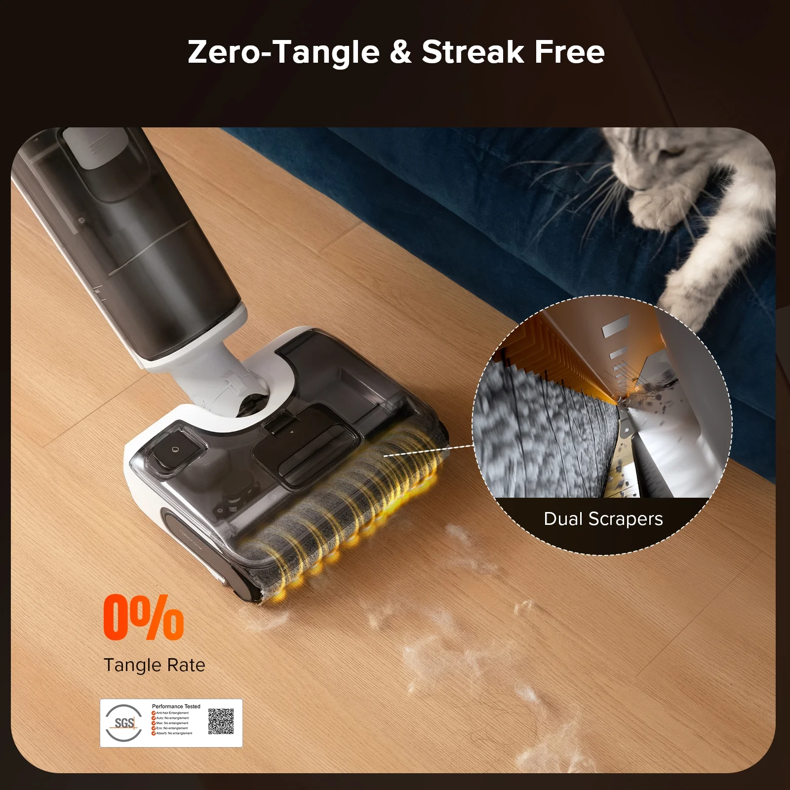 Roborock F25 GT Vacuum Mop All in One, Wet Dry Vacuum Cleaner Cordless, 20000Pa Floor Cleaner Machine for Tile Hardwood Wood Vinyl Floor, Edge to Edge Self Cleaning Electric Mop with 180- Lie-Flat