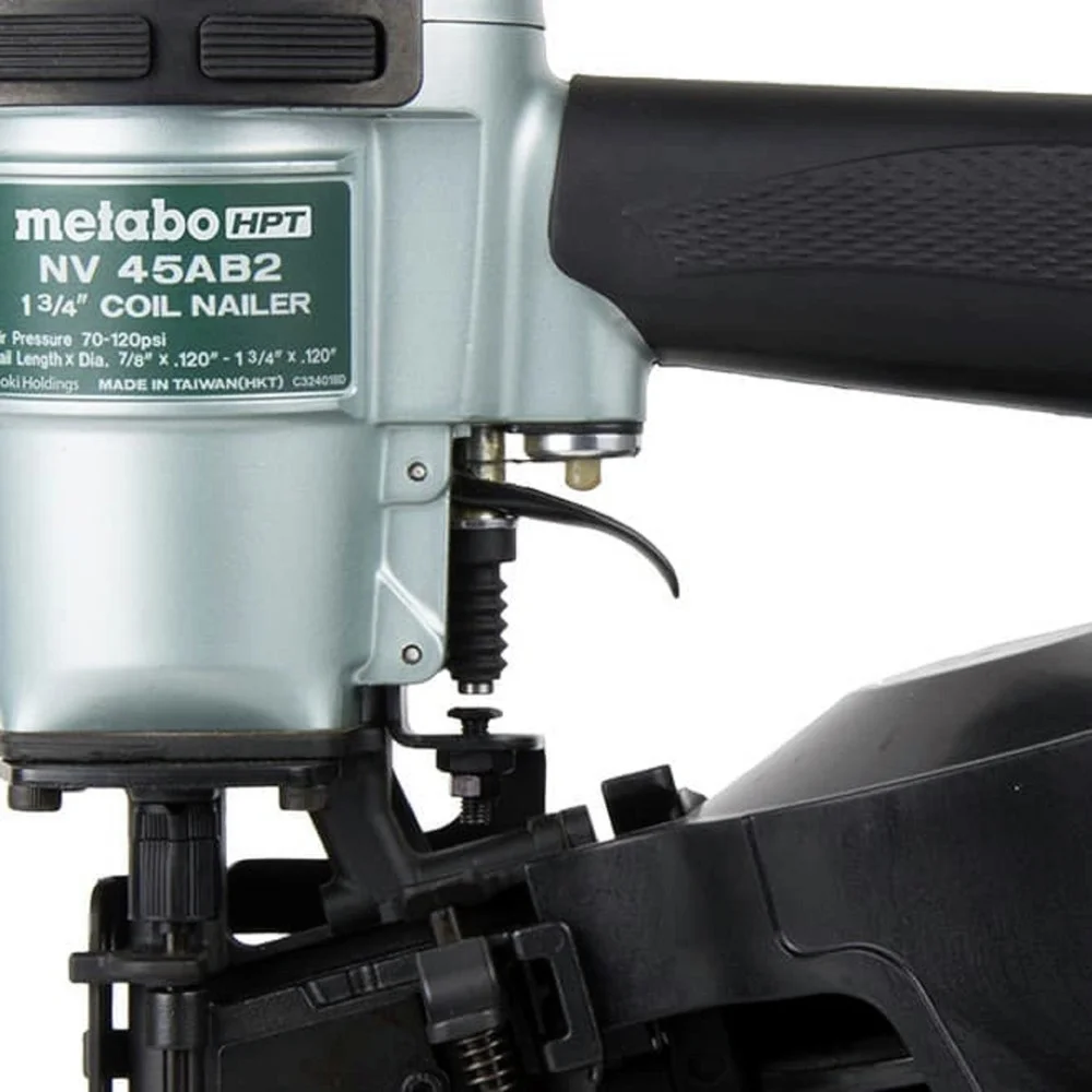 Metabo HPT Roofing Nailer, Pro-preferred Pneumatic Power Nailers in Roofing tools, Pneumatic Roofing Nailer for Asphalt Roofing Shingles, Nailer 16 Degree 7/8- to 1-3/4- Roofing Nails, NV45AB2