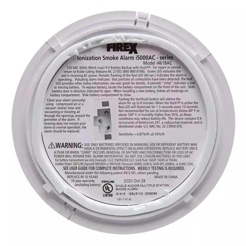 Firex 4 Pack Hardwired Smoke Detector with Ionization Sensor