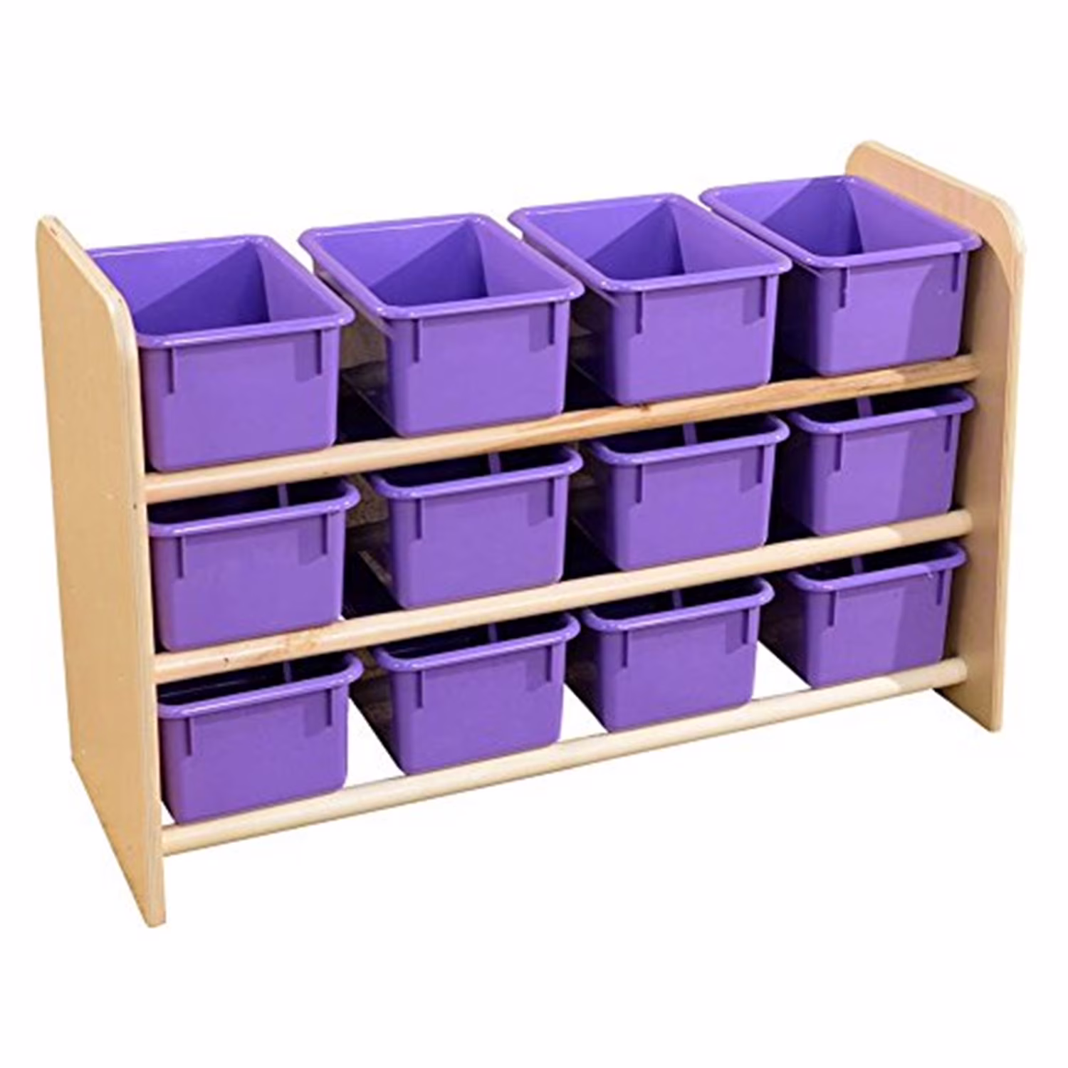 Wood Designs See-All Storage 12 Compartment Cubby with Trays