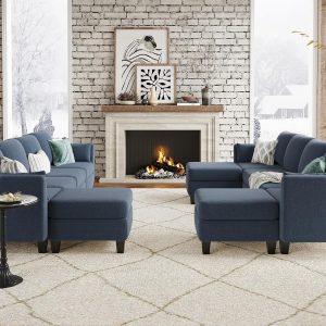 Modular Sectional Sofa, Convertible U Shaped Sofa Couch with High Density Memory Foam, 6 Seat Comfy Modular Sofa Couch for Living Room, Modern U Shaped Sectional Sofa, Dimgrey